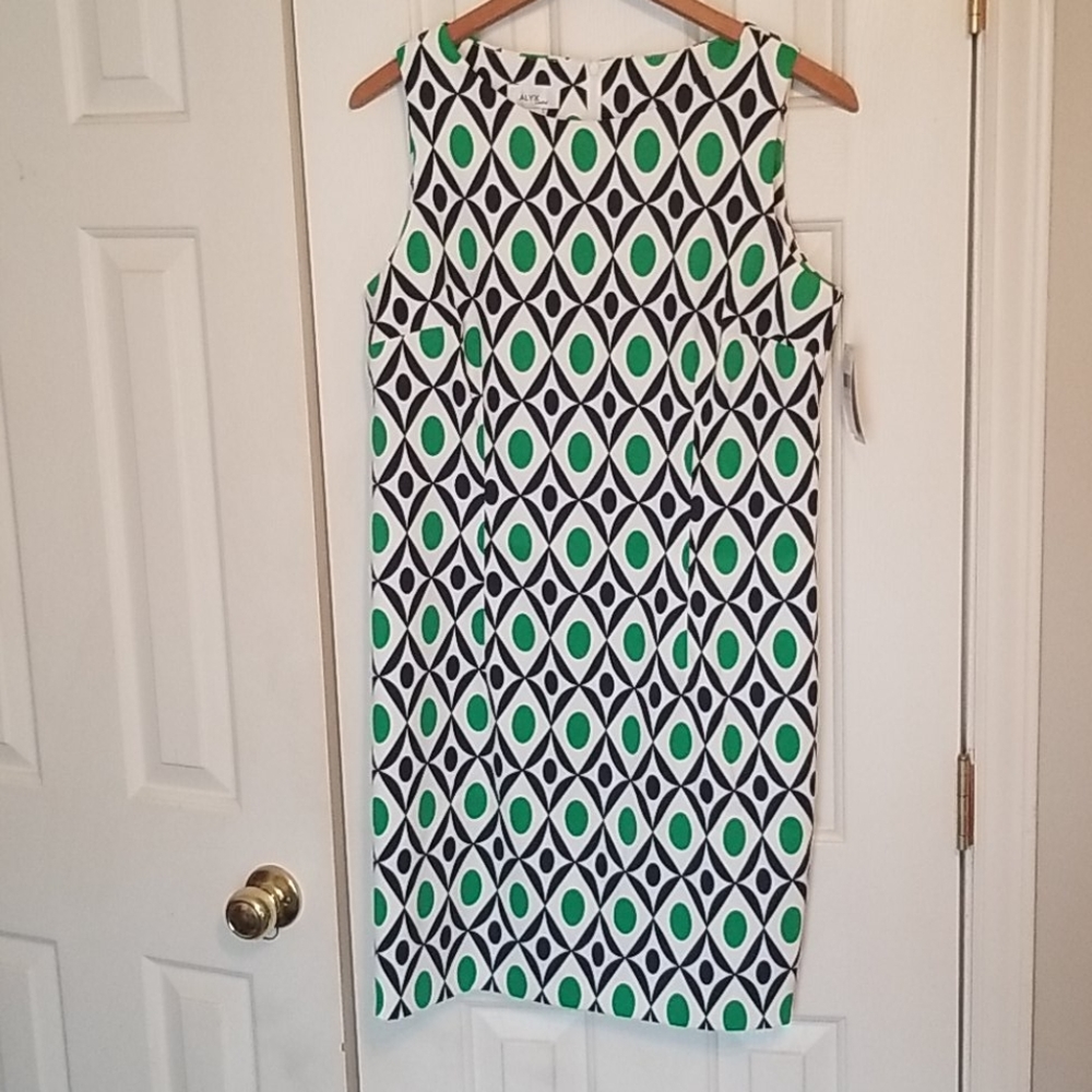 New ALYX Dress Green and Blue Women's Size 14